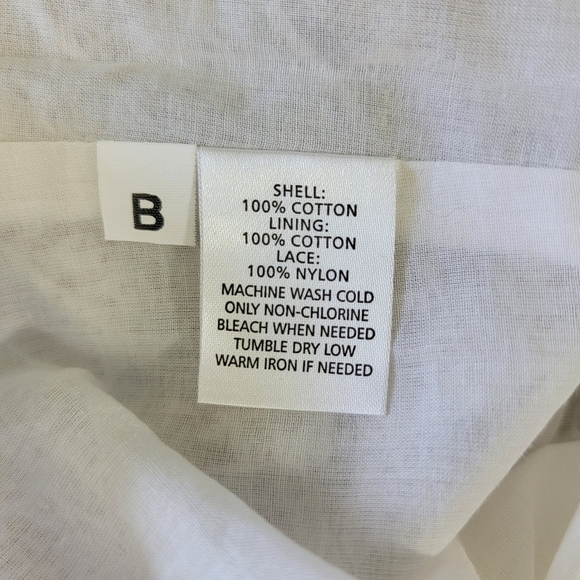 NWT LOFT Tan White Spaghetti Straps Lace Trim Ruffle Chest Sundress Size 0 - Picture 9 of 11